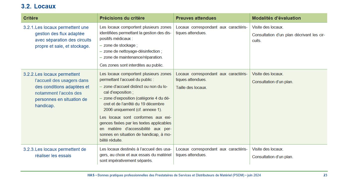 référentiel de certification PSDM au sujet du nettoyage et désinfection